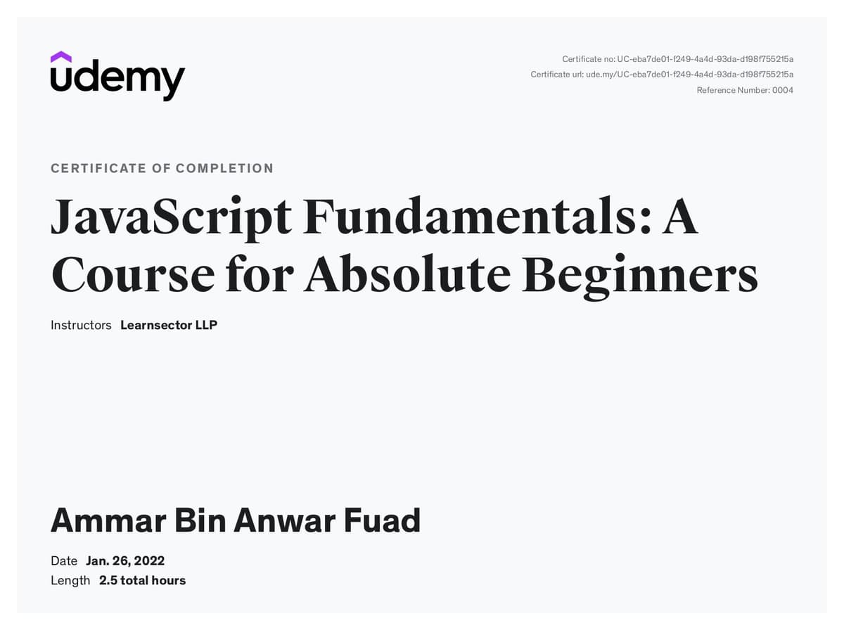 JavaScript Fundamentals: A Course for Absolute Beginners